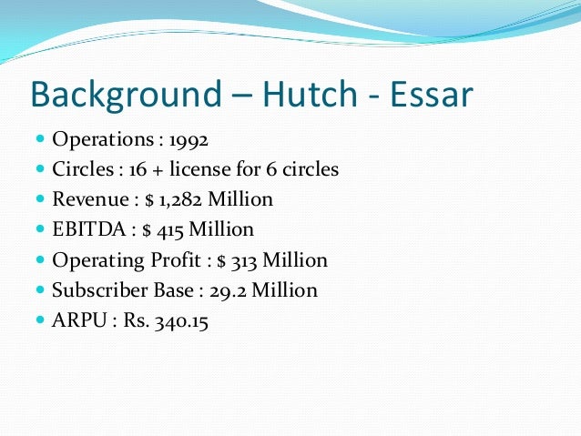acquisition of hutch by vodafone